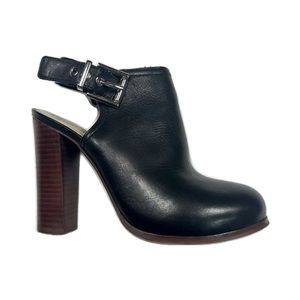 VINCE CAMUTO GORDELLA SLINGBACK WOODEN PUMPS | BLACK |CLOGS | HEELS | SIZE 6M